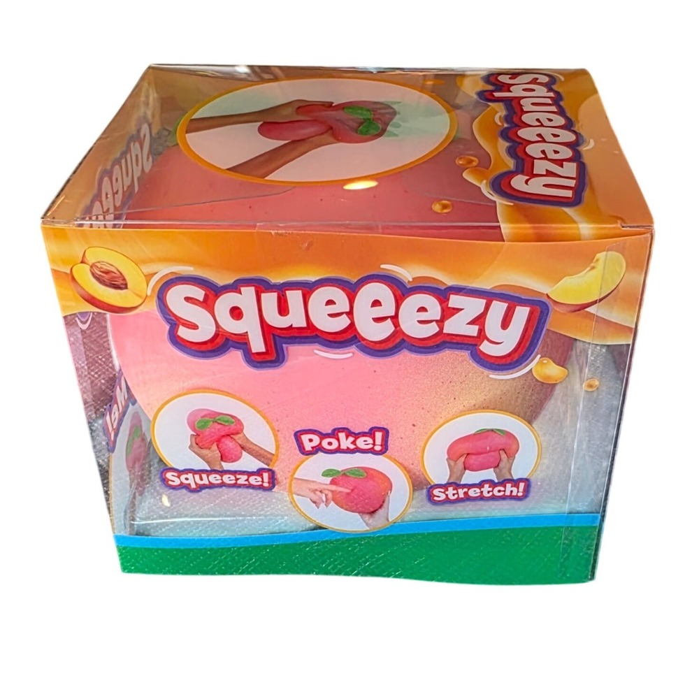 New Sunny Days Entertainment Squeezy Peach Giant Fidget Stress Ball Toy